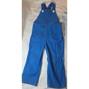 Donmoor 4T Corduroy Blue Overalls Jumper Vintage 1970s Unisex Toddler Clean